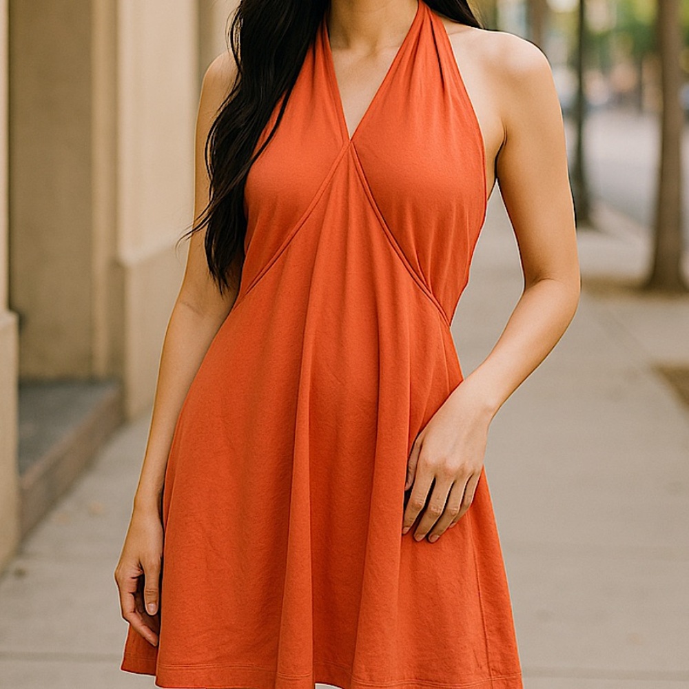 Patagonia Orange Halter Dress